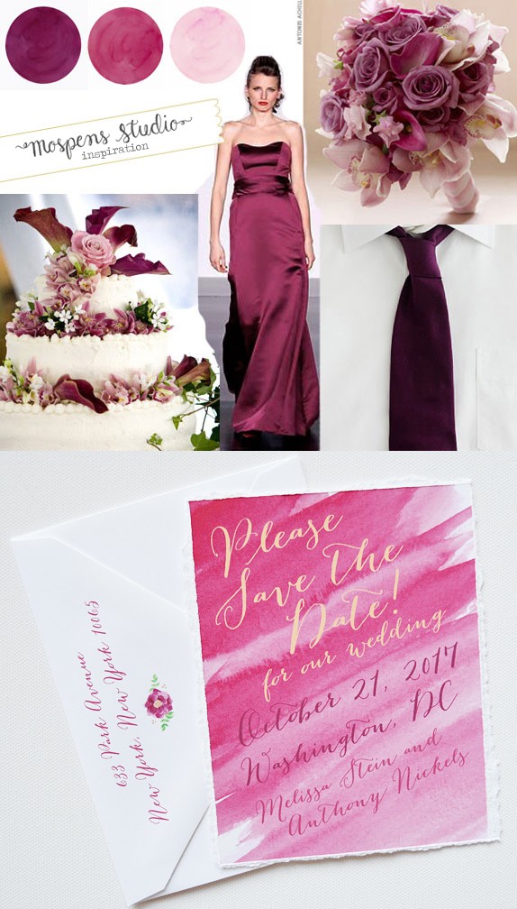 Sangria * Wine, Mauve, Dusty Pink Wedding Colors – Mospens Studio