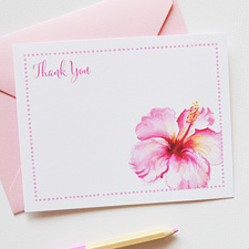 tropical-hibiscus-polka-dots-thank-you-card-thumbnail