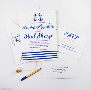 Nautical Stripes Wedding Invitations Only At Mospens Studio