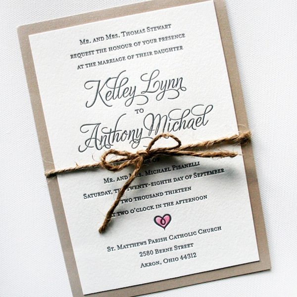 Custom Letterpress Invitations & Affordable Letterpress Wedding Invitations