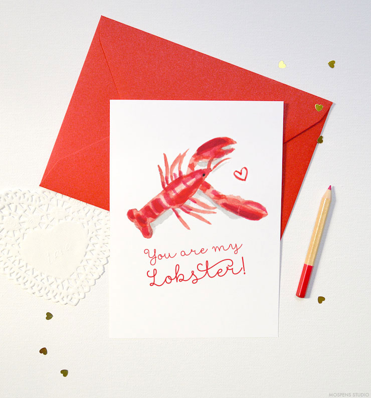 Unique Valentine's Day Cards - Mospens Studio