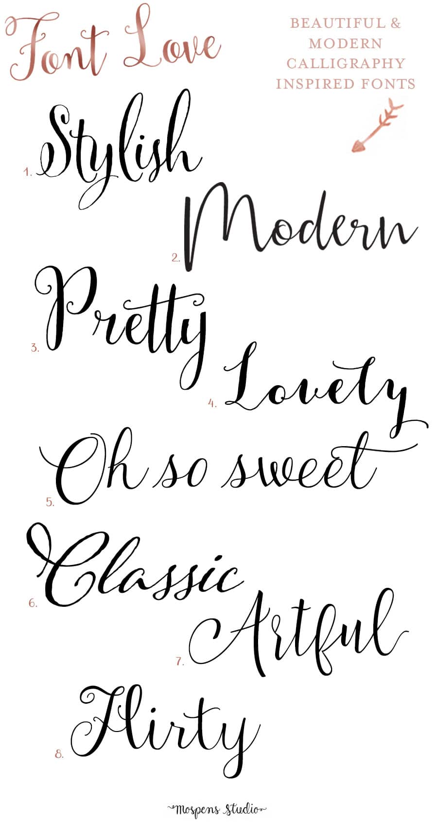 calligraphy free fonts copy and paste